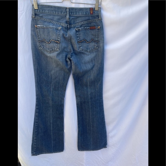 7 For All Mankind  Flare Jeans Distressed Sale - Picture 3 of 6